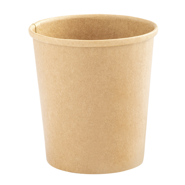 Bowl per zuppe monouso - 780 ml - cartoncino - avana - Signor Bio - conf. 25 pezzi