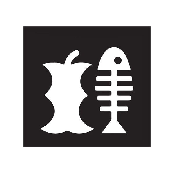 Etichetta adesiva raccolta differenziata - con icona "ORGANICO" - 120 x 130 mm - vinile - bianco opaco - Medial