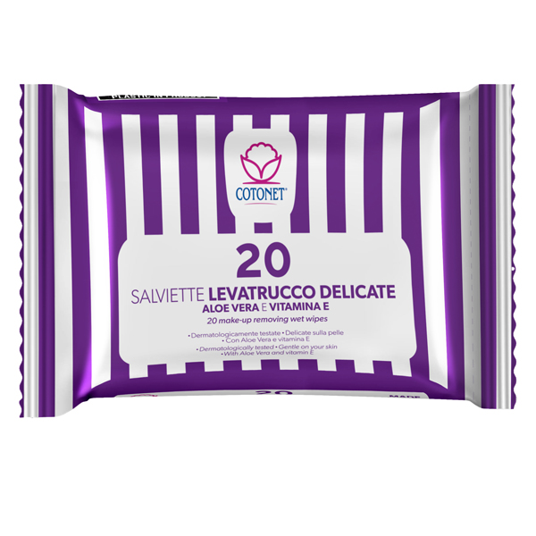 Salvietta struccante Delicate - Cotonet - conf. 20 pezzi
