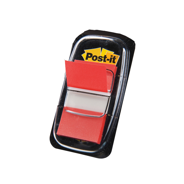 Segnapagina Post-it Index Medium - 680-1 - 25,4 x 43,2 mm - rosso - Post-it - conf. 50 pezzi