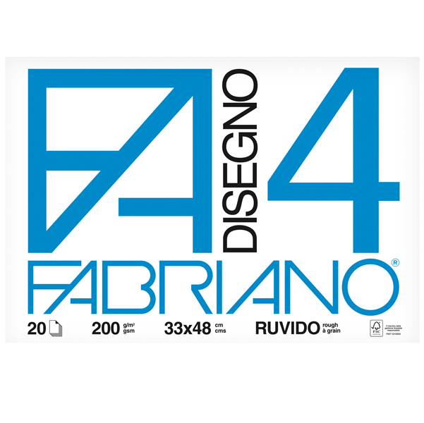 Album F4 - 33x48cm - 200gr - 20 fogli - ruvido - Fabriano