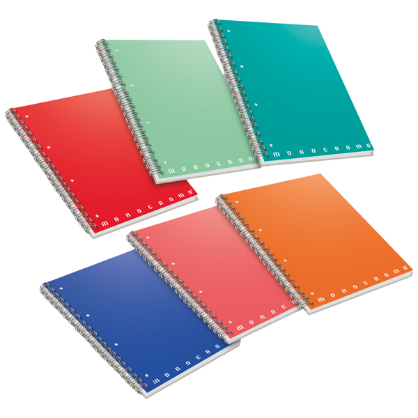 Maxiquaderno Monocromo - A4 - 1 rigo - 100 fogli - 80gr - 1 rigo - c/fori - spiralato - Pigna