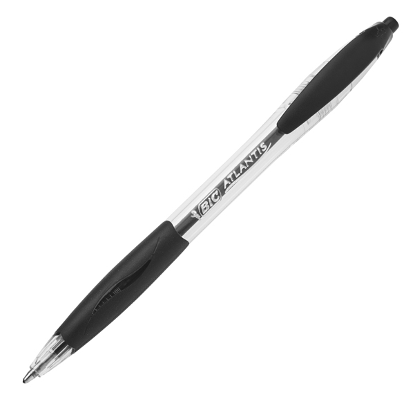 Penna a sfera a scatto Atlantis Classic - punta 1,0mm - nero - Bic - conf. 12 pezzi