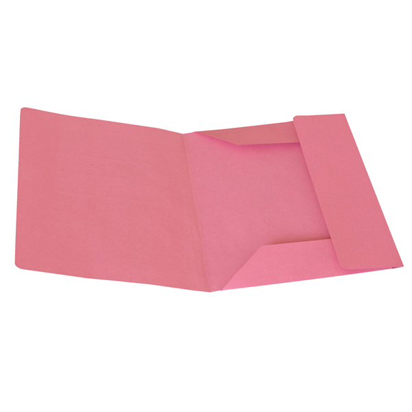 Cartellina 3 lembi - 200 gr - 25 x 33 cm - cartoncino manilla - rosa - Cartotecnica del Garda - conf. 50 pezzi