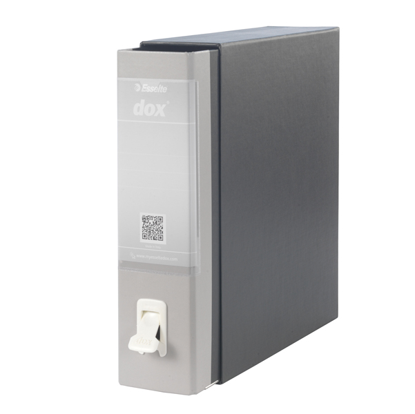 Registratore Dox 1 - dorso 8 cm - commerciale 23x29,7 cm - grigio chiaro - Esselte Dox