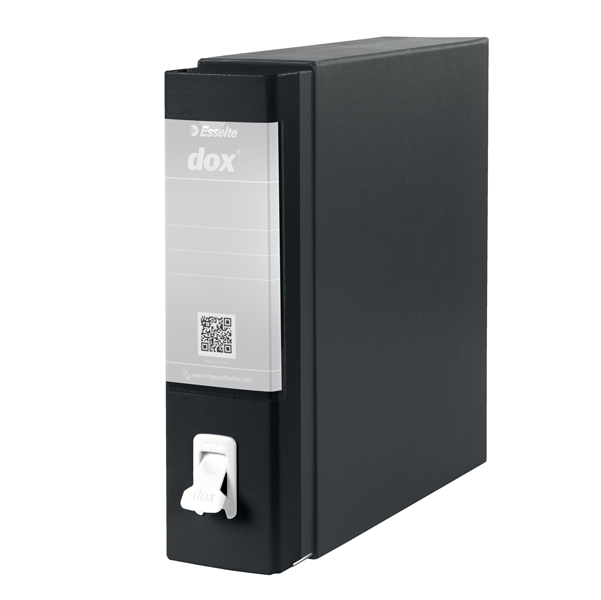 Registratore Dox 1 - dorso 8 cm - commerciale 23x29,7 cm - nero - Esselte Dox