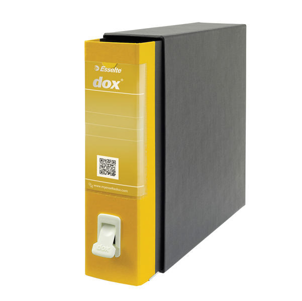 Registratore Dox 2 - dorso 8 cm - protocollo 23 x 34 cm - giallo - Esselte Dox