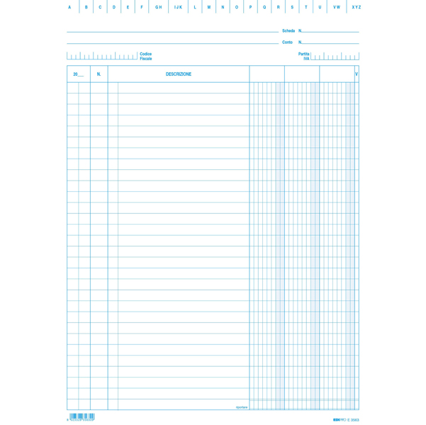 Schede - 2 colonne - 21 x 15 cm verticale - Edipro - conf. 100 pezzi