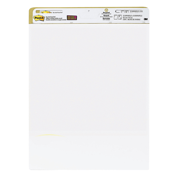 Blocco da parete Super Sticky - 559RP - 63,5 x 77,5 cm - carta riciclata - bianco - 30 fogli - Post-it