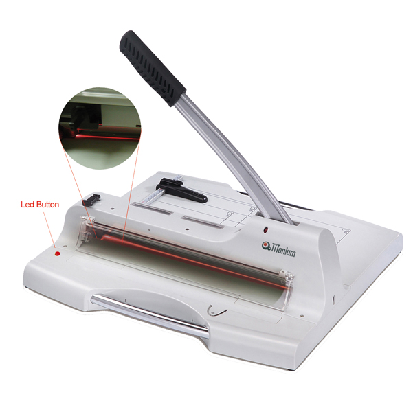 Taglierina a leva alti spessori 3949 - con blocca lama - 45,9 x 50,3 x 50,8 cm - 360 mm (A4) - 50 fogli - grigio - Titanium