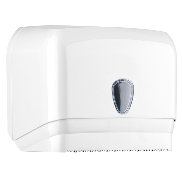 Dispenser asciugamani in rotolo/fogli - 30x19,5x25,1 cm - plastica - bianco - Mar Plast