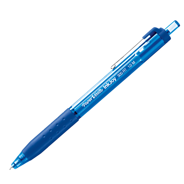 Penna a sfera a scatto Inkjoy 300 RT - punta 1,0mm - blu - Papermate
