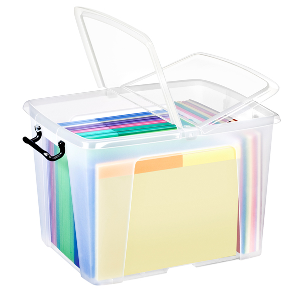 Contenitore multiuso Strata con coperchio - 47,5x39,5x31,5 cm - 40 L - PPL - trasparente - Cep