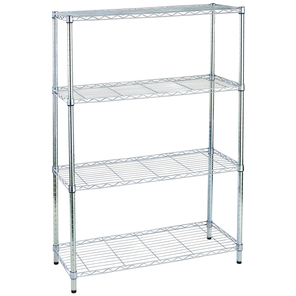 Libreria Archimede Light - 4 ripiani - acciaio cromato - 36 x 90 x 137 cm - Serena Group