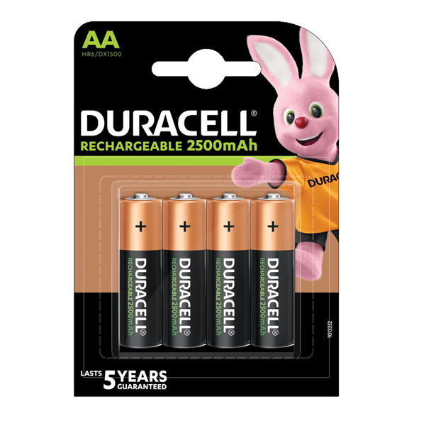 Pila stilo AA - 1,2V - Precharged - ricaricabili - Duracell - blister 4 pezzi