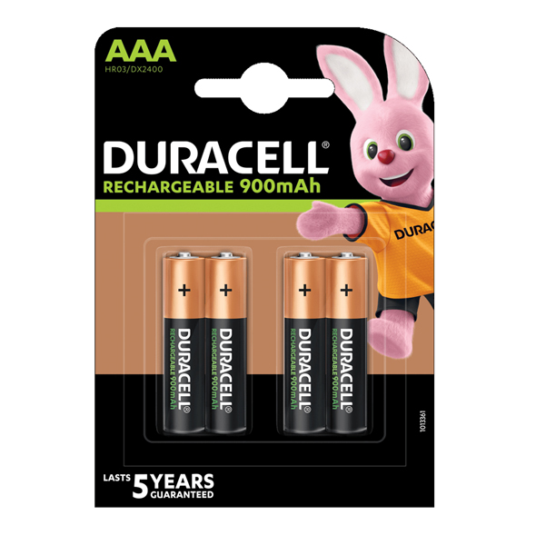 Pila ministilo AAA - 1,2V - Precharged - ricaricabili - Duracell - blister 4 pezzi