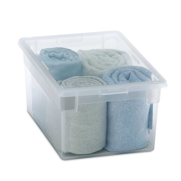 Contenitore multiuso Light Box M/2 - 19,5x28x13,2 cm - 6 L - plastica - trasparente - Terry