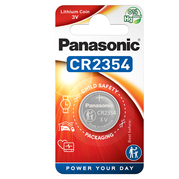 Micropila CR2354 - 3V - a pastiglia - litio - Panasonic - blister 1 pezzo