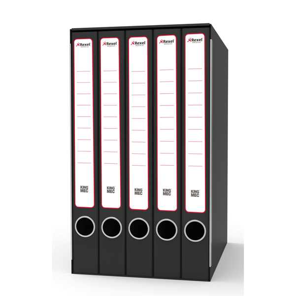 Gruppo registratori Quintetto - 23 x 32 cm - con 5 cartelle 3 lembi - dorso 23 cm - grigio - Rexel