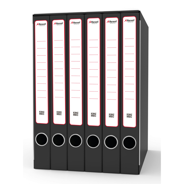 Gruppo registratori Sestetto - 23 x 33 cm - con 6 cartelle 3 lembi - dorso 23 cm - grigio - Rexel