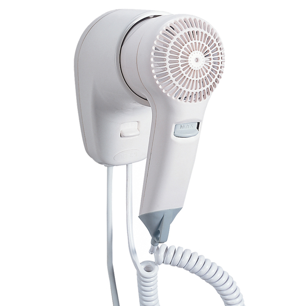 Asciugacapelli da hotel Yul Basic - aggancio frontale - 9,1x14,7x15 cm - 1200 W - 220/240 V - ABS - bianco - Medial