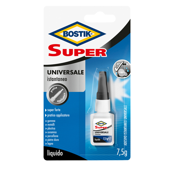Colla istantanea universale Super - 7,5 gr - trasparente - Bostik
