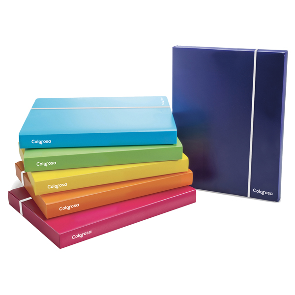 Cartella con elastico - PPL - colori assortiti - dorso 30 mm - Colorosa