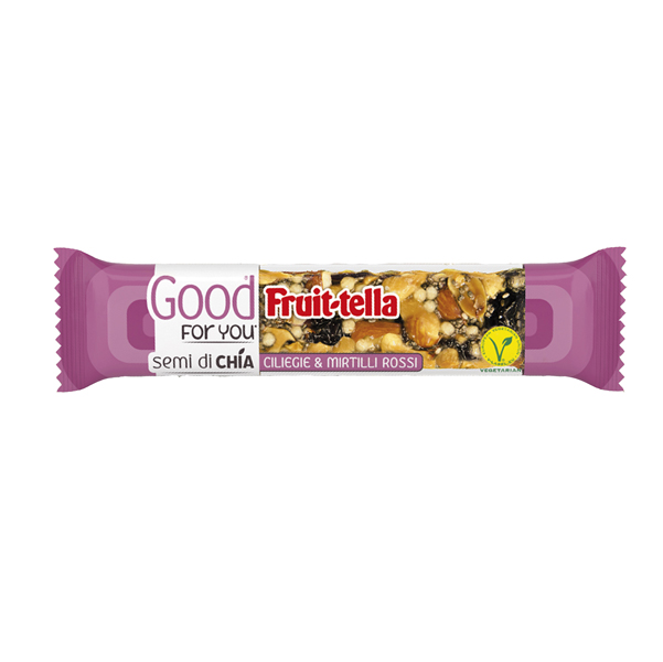 Barretta frutta secca Good For You - ciliegie/frutti rossi - 36 gr - Fruit-Tella