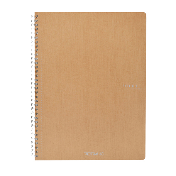 Maxiquaderno Ecoqua original - spiralato - A4 - 90 gr - 1 rigo - 70 fogli - bruno - Fabriano