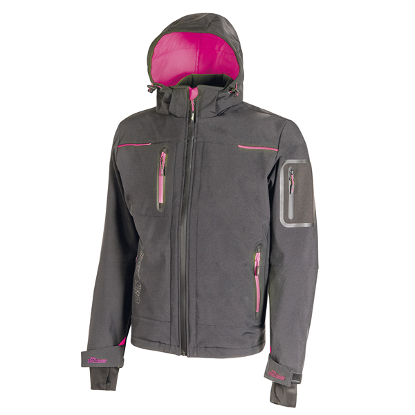 Giacca Softshell donna Space Lady - taglia M - grigio/fucsia - U-Power