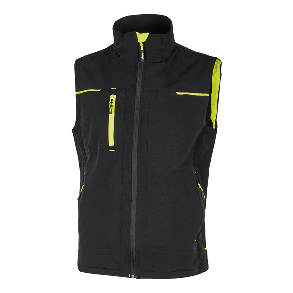 Gilet donna Saturn Lady - taglia L - nero/giallo - U-Power