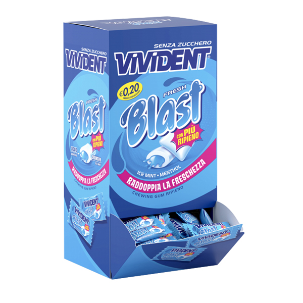 Gomma da masticare Vivident Fresh Blast - conf. 250 pezzi