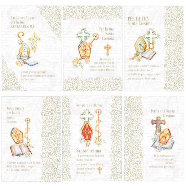 Biglietto Cresima - fantasie assortite - Rex Sadoch