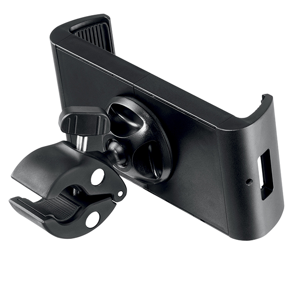Supporto per tablet con morsetto tubolare - TOUGH CLAMP XL - da 7" a 13" con cover - ruotabile di 360° - Durable