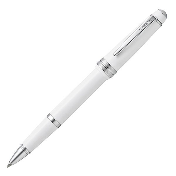 Penna roller Bailey Light - punta F - fusto bianco/cromo - Cross