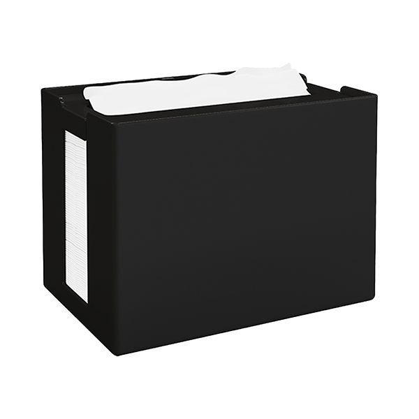 Dispenser antibatterico - per tovaglioli interfogliati - nero – Papernet