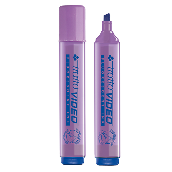 Evidenziatore Tratto Video - punta a scalpello - tratto da 1,0mm-5,0mm - viola - Tratto