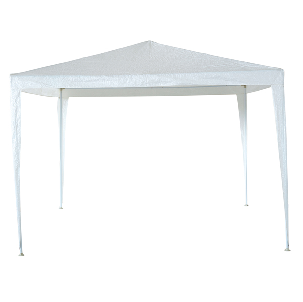 Gazebo Facile - 3 x 3 m - acciaio/PL - bianco - Garden Friend